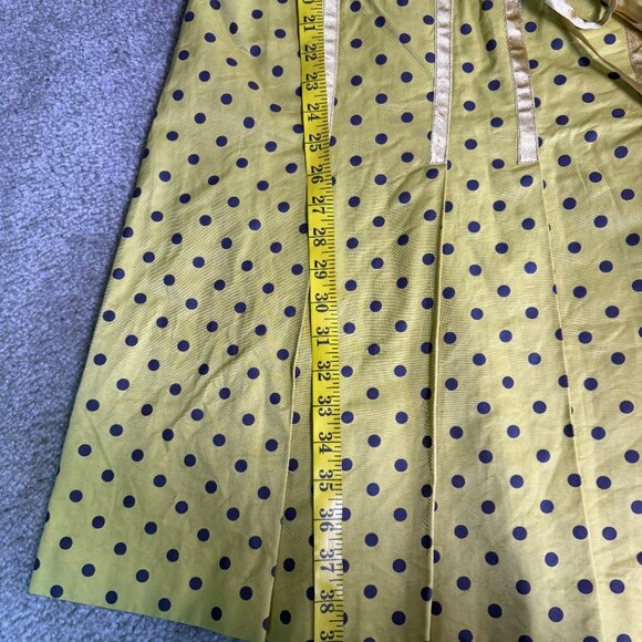 Barami Womens  Dress Yellow Polka Dot Tie Waist Fit and Flare Size 8 Mini E432 - Picture 12 of 15